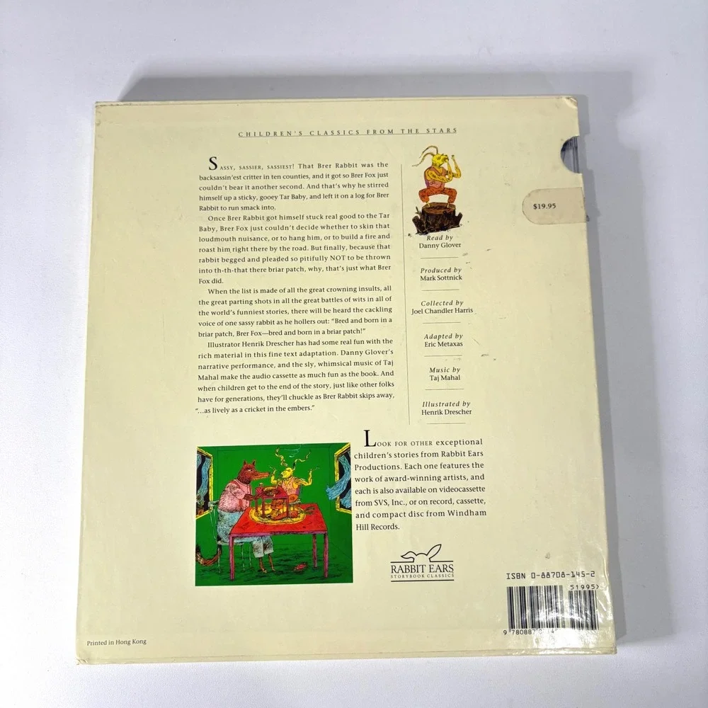 Danny Glover Brer Rabbit and the Wonderful Tar Baby Book Cassette Rabbit Ears
